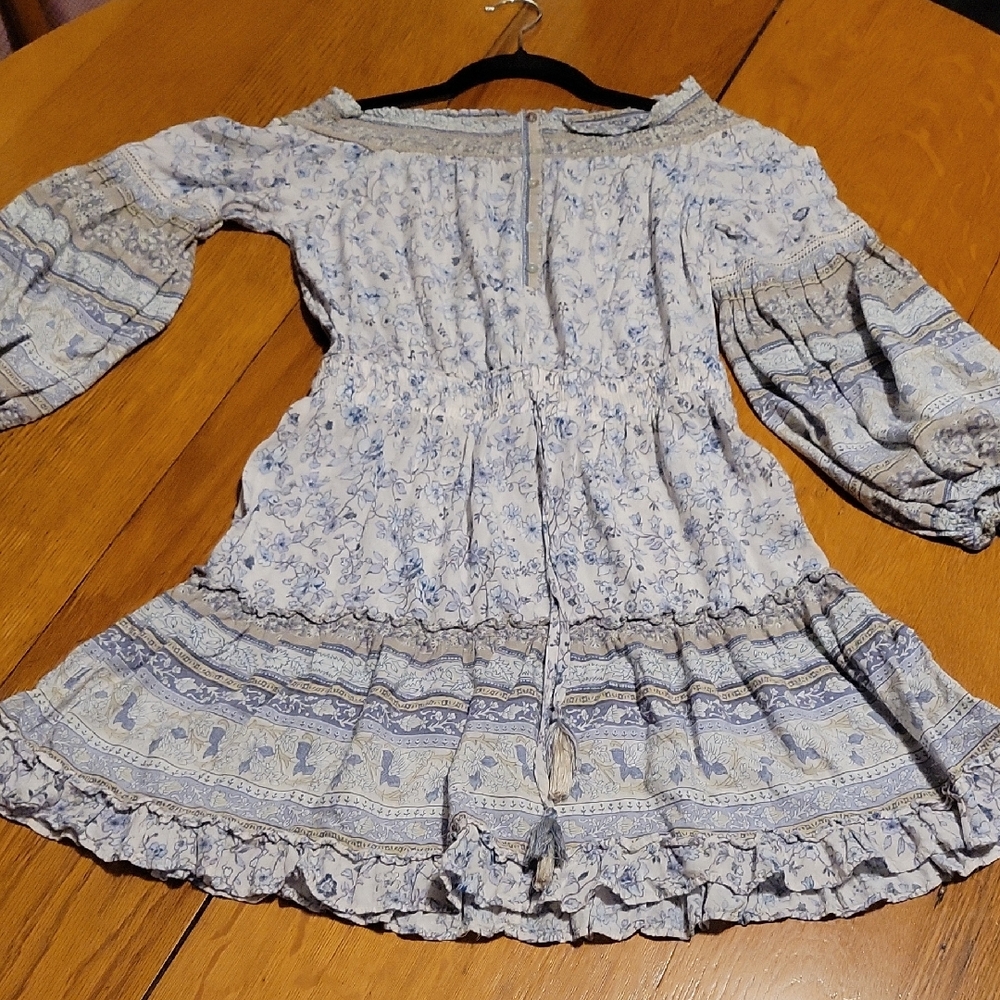 Lovestitch Blue and White Floral Mini Dress